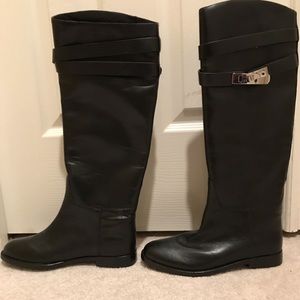 Vince Camuto Black leather riding boots